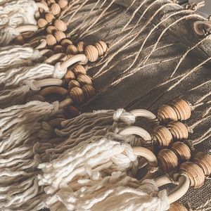 Macrame Tassel Gifts Charm Cream Wooden Tassel